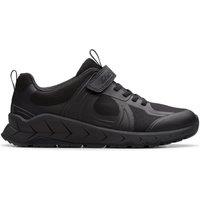 Clarks Selva Edge Kid Black Trainers, Riptape, School Shoes | Size: 8-Standard Fit