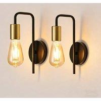 COMELY 2 Pack Vintage Wall Lights, Industrial Indoor Wall Lights, E27