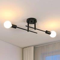 Goeco Ceiling Light Vintag, E27, Modern Chandelier for Living Room Bedroom in True Black