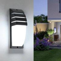 Goeco LED Wall Light Outdoor, 12W IP65 Outdoor Wall Light, 6500K for Garden in Black