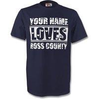 Ross County Your Name Loves Tshirt in Navy | Size: XS