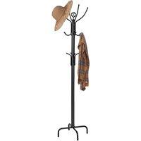 Costway Metal Coat Rack 12 Hooks Freestanding Clothes Hat Hanger Stand Home Office in Black