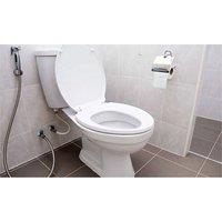 SPETLEK Soft Close Toilet Seat Oval Quick Release Metal Hinges in Cool White