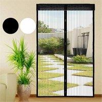 SPETLEK 90x210cm Heavy Duty Magnetic Screen Door Anti Mosquito Mesh for French in Black | Size: 90x210 cm