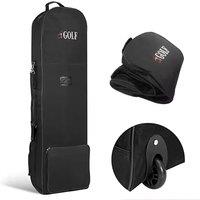 Kelvenix Black Padded Golf Travel Cover, Lightweight Wheeled Bag