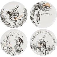 V & A Alice In Wonderland Set of 4 Side Plates in White