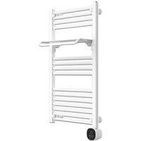 MYLEK Electric Towel Rail Radiator 500w Smart with Shelf in White