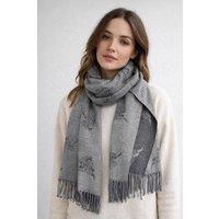 SVNX Highland Cow Reversible Scarf in Grey
