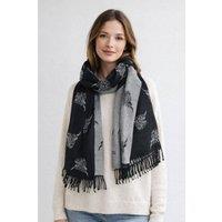 SVNX Highland Cow Reversible Scarf in Black