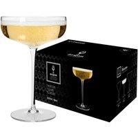 Argon Tableware Hoxton Crystal Champagne Coupe Glasses - 220ml - Pack of 24 in Clear