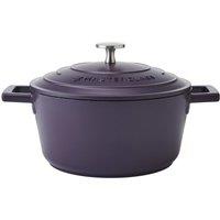 MasterClass Cast Aluminium Purple Casserole Dish, 20cm, 2.5 Litre, Gift Boxed