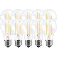 Harper Living 8 Watts A60 E27 LED Bulb Clear Cool White Dimmable, Pack of 10