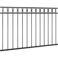 Berkfield Home Fence Panel Steel 1.7x0.8 m Black