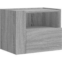 Berkfield Home Wall-mounted Bedside Cabinet Grey Sonoma 45x30x35 cm | Size: 45 x 30 x 35 cm