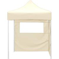 Berkfield Home Professional Folding Party Tent with 2 Sidewalls 2x2 m Steel Cream in Beige