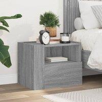 Berkfield Home Decorative Wall-mounted Bedside Cabinet Grey Sonoma 45x30x35 cm | Size: 45 x 30 x 35 cm
