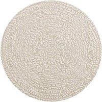 Berkfield Home Rug ZIZUR Cream 90 cm Jute Look Indoor & Outdoor | Size: Medium
