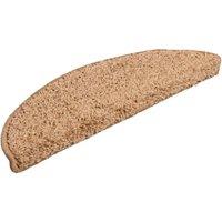 Berkfield Home Stair Mats 10 pcs 56x17x3 cm Beige | Size: Medium