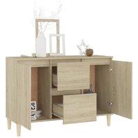 Berkfield Home Sideboard Sonoma Oak 103.5x35x70 cm Engineered Wood in Light Beige