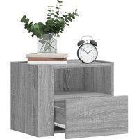 Berkfield Home Wall-mounted Bedside Cabinet Grey Sonoma 45x30x35 cm | Size: 45 x 30 x 35 cm