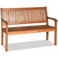 Costway Eucalyptus Bench Wooden Dining Bench Solid Long Bench 2 Person Chair in Pale Orange