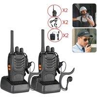 Havendro 2 Baofeng BF-88E 400-470MHz Walkie Talkie Long Range in Black | Size: 1000mm x 400mm