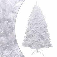 Berkfield Home Artificial Hinged Christmas Tree with Flocked Snow 120 cm in White