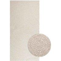 Berkfield Home Rug ZIZUR Cream 100x200 cm Jute Look Indoor & Outdoor | Size: Medium