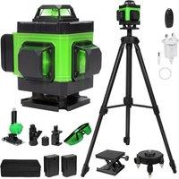 Traderight 16 Line Laser Level 4D Green Cross Line Self Leveling Measure