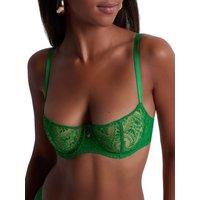 Aubade Women's Losing My Mind Half Cup Bra in Green | Size: 32F