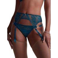 Aubade Women's Flawless Love Suspender Belt in Blue | Size: 14