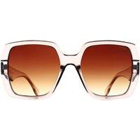 Atum Women's Square Shiny Transparent Beige Brown Gradient Zouk