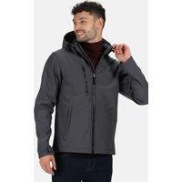 Regatta Men's Venturer 3-layer Printable Hooded Softshell Jacket in Dark Grey | Size: Small