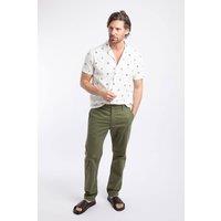 Weird Fish Men's Freddie Super Soft Chino Trousers in Olive | Size: 34