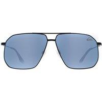 Quiksilver Men's Aviator Matte Black Blue Mirrored QS3009
