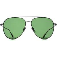 Salvatore Ferragamo Men's Aviator Light Ruthenium Green SF308S in Grey