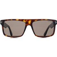 Tom Ford Men's Rectangle Dark Havana Smoke Grey Philippe FT0999 in Brown