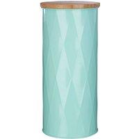 Orsina Black Large Storage Canister, Stylish Textured Metal Jar With Lid For Tea, Coffee Or Sugar, Compact in Green