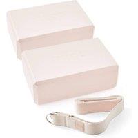 Myga 2 Yoga Blocks & Strap Set in Light Pink