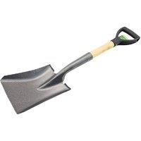 BARGAINS-GALORE Metal Digging Shovel Gardening Square Spade Heavy Duty Plastic Handle in Black