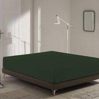 Homes-Linen Extra Deep Fitted Sheet 40cm Microfiber Stripe Bed Sheet in Green | Size: Single