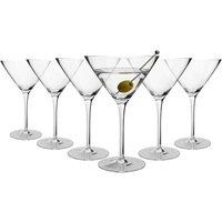 Argon Tableware Hoxton Crystal Martini Glasses - 260ml - Pack of 6 in Clear