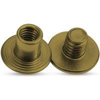 Neel Blue Chicago Screw Rivet Flat Head, Anti-Resistant - 9x9mm, 10pcs in Bronze