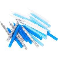 Unique Party Spiral Birthday Candles (Pack of 24) in Mid Blue