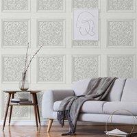 Fine Dcor Carved Wallpaper in Beige