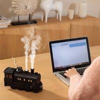 SPETLEK 300ml Ultrasonic Humidifier Retro Train Aroma Diffuser in Black