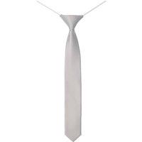 Roco Men's Childrens Skinny Elasticated Silver Grey Tie