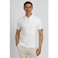Steel & Jelly Men's Crofton - Tile Jacquard Textured Polo Shirt in White | Size: Large