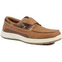 Pavers Men's Wide Fit Touch Fasten Casual Shoes in Tan | Size: 7