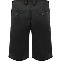 Weird Fish Men's Rayburn Cotton Flat Front Shorts in Jet Black | Size: 38